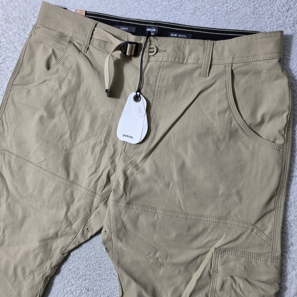 NEW Prana Stretch Zion Slim Pant II Mens 35/30 Sandbar Hiking Outdoor Stretch